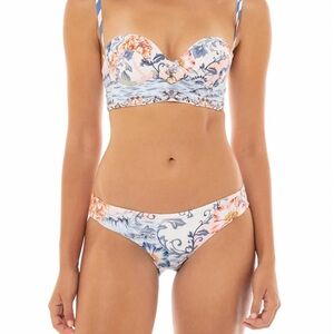 Agua Bendita Floral Bikini in Blue and Pink